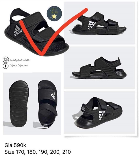 Adidas Sandal GV7802 đen size 170