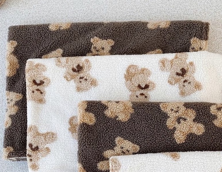 Dottodot Chăn lông Gấu nền nâu size 70x100