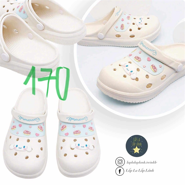 Shoelamode Sục nhựa cinnamoron trắng size 170