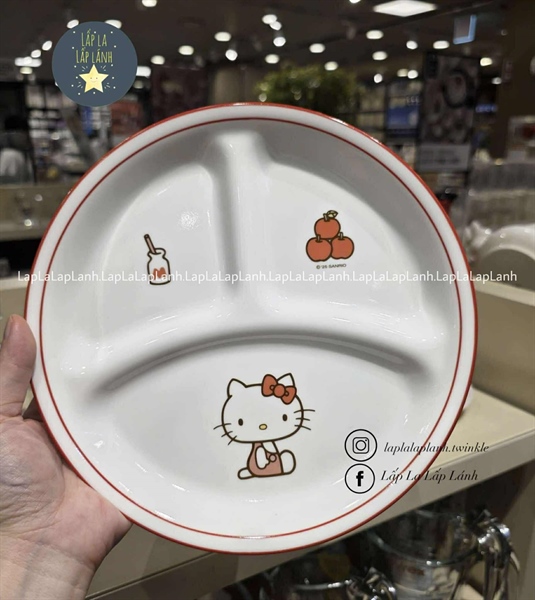 Corelle Khay sứ 3 ô Hello Kitty