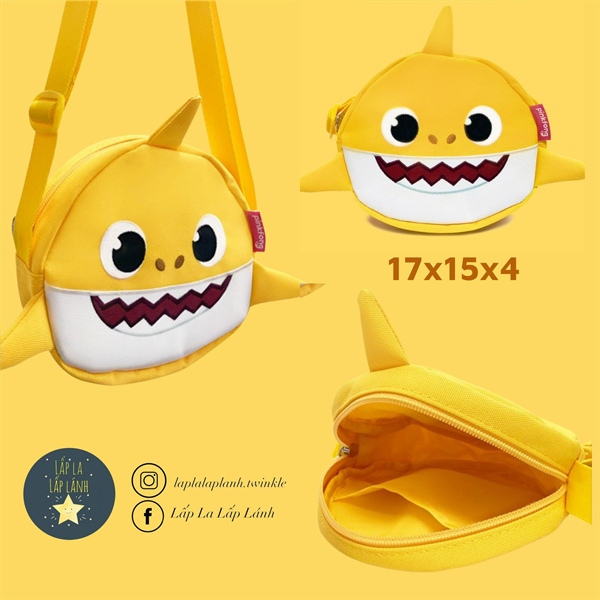 Pinkfong Túi đeo chéo cá mập Vàng