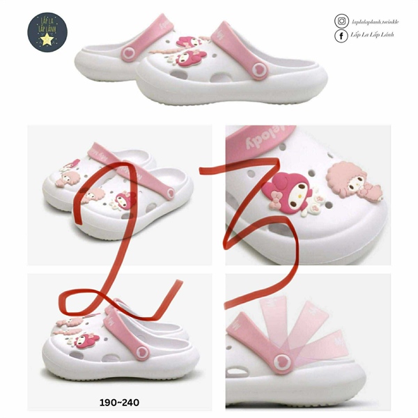 Shoelamode Sục nhựa My melody Mashmallow