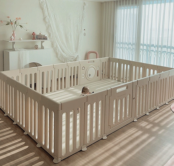 Donodono Set quây + thảm màu Ivory size M